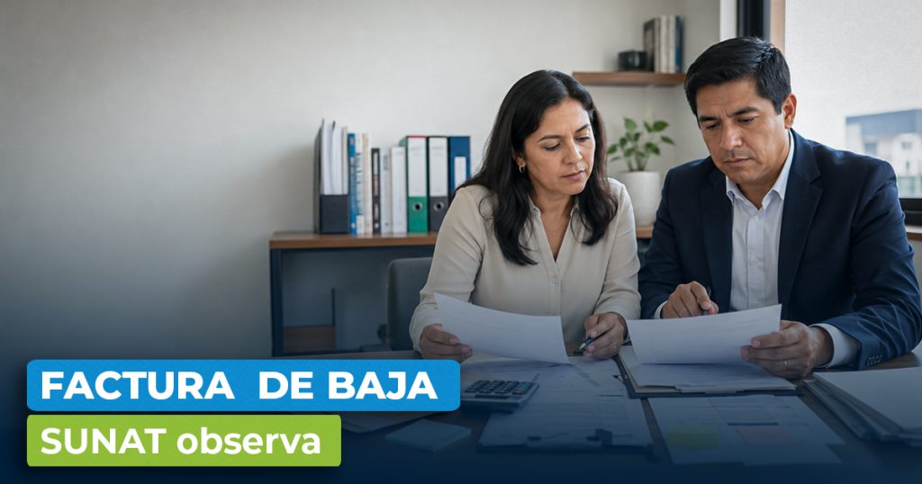 Factura dada de baja por el proveedor y revisión de sustento tributario ante SUNAT.