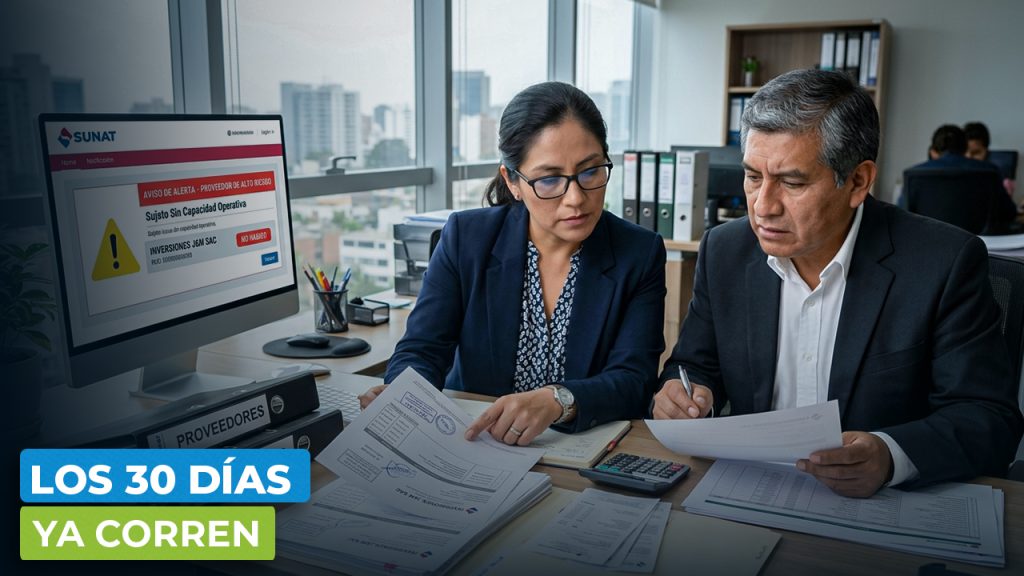 Empresa revisando el plazo de 30 días hábiles de un proveedor SSCO