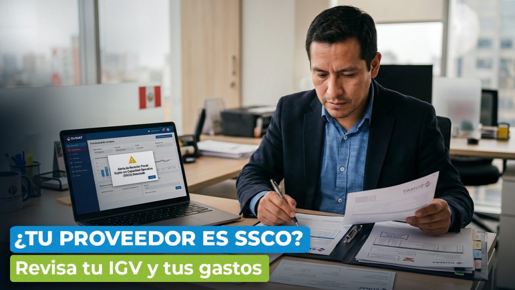 Empresa revisando facturas de un proveedor declarado sujeto sin capacidad operativa por SUNAT.