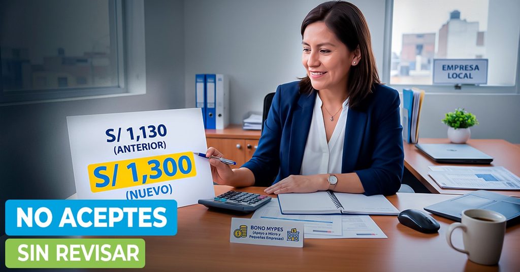 Aumento RMV 1300 soles y bono para Mypes