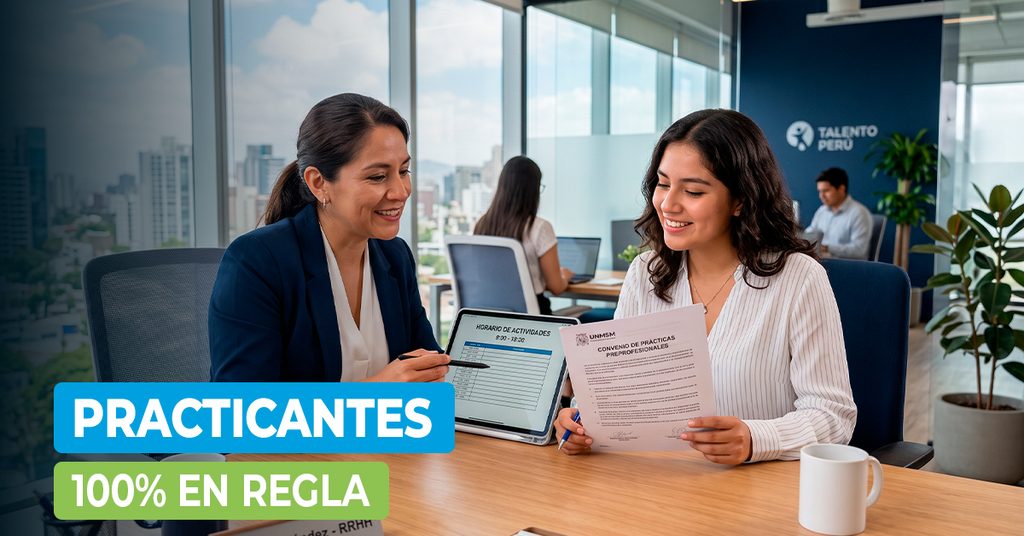 Convenio formativo de practicantes pre y profesionales para cumplir normas de SUNAFIL