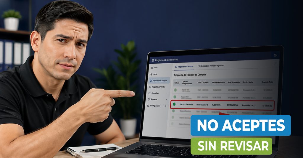 Aceptar propuesta SIRE sin revisar errores tributarios