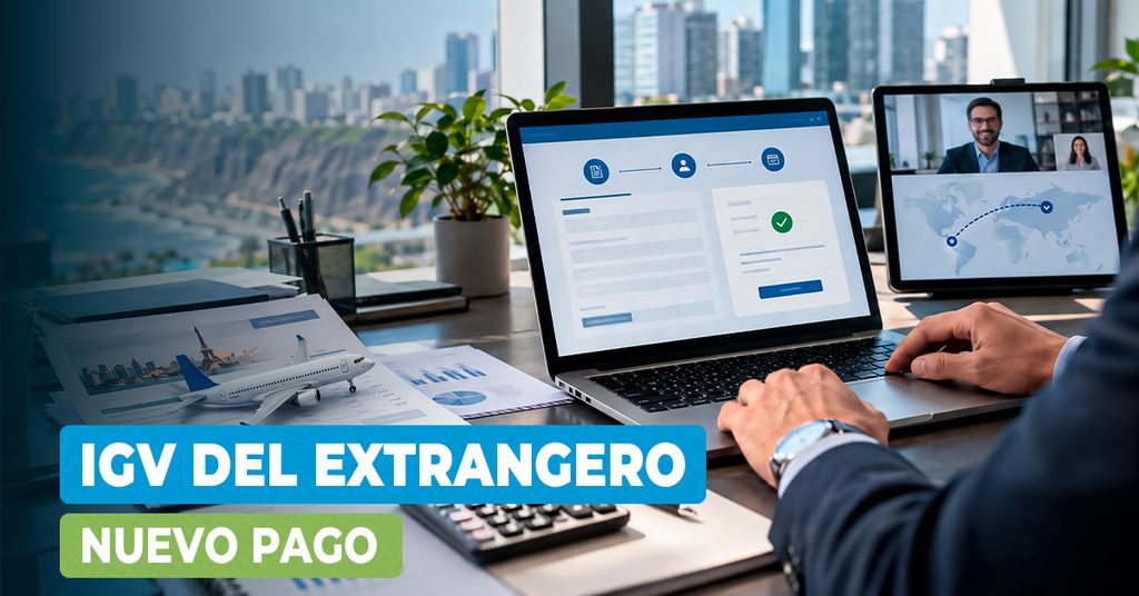 Empresario realizando el pago del IGV por servicios del extranjero en SUNAT Virtual
