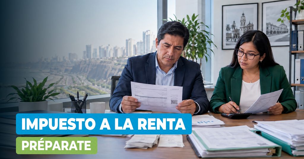 Empresario revisando gastos y comprobantes ante posibles cambios en el Impuesto a la Renta.
